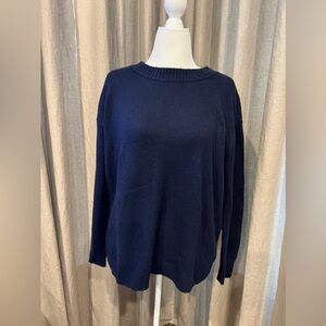 LOFT crewneck relaxed tunic sweater